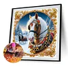 (40*40cm)Xmas Horse - Crystal Rhinestone Diamond Painting