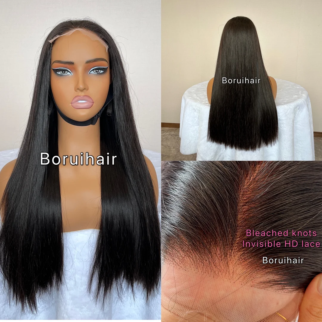SDD Double Drawn 250% Density Straight 5X5/13X4 HD lace & Transparent Lace Wig 