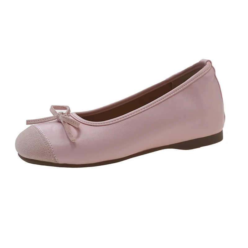 Niprack funky womens shoes 2025 New Round Toe Casual Sports Shoes Women's Moccasin Summer Candy Color Flat Bow Decorated Ballet Flats Loaf Zapatos Mujer