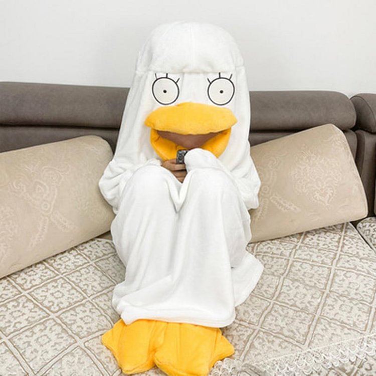 Lovely Duck Hooded Sleep Jumpsuit Pajamas - Modakawa Modakawa