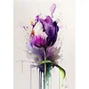 Purple Watercolor Flowers-Paint By Numbers Acrylic Painting 30*40CM(Watercolor)