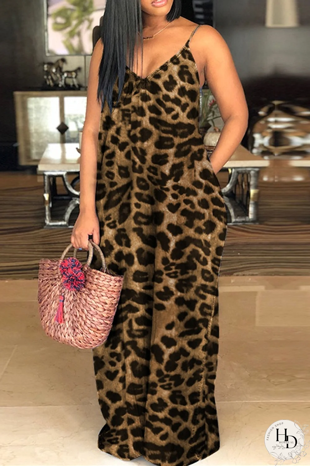 White Sexy Print Split Joint Spaghetti Strap Straight Dresses