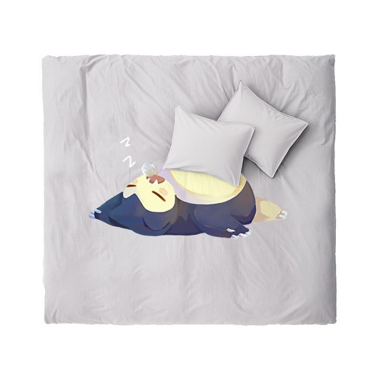 Sleeping Nose Bubbling Snorlax, Pokemon Duvet Cover Set