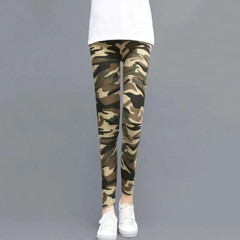 Women Fashion Camouflage Leggings Sexy Print Femme Push Up Pants Casual Camo Sport Workout Fitness Legging