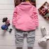Kid Baby Boy Autumn Bow Tie Cotton Cardigan Two Piece Suit Sets