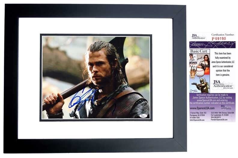 Chris Hemsworth Signed - Autographed The Huntsman Winters Tale Photo Poster painting FRAMED JSA