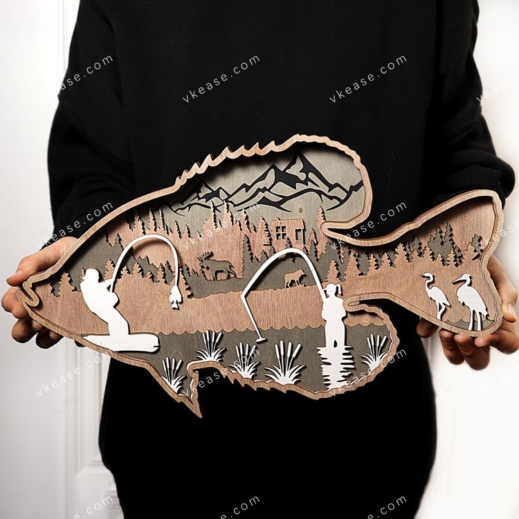 Wooden Wall Decoration Fish