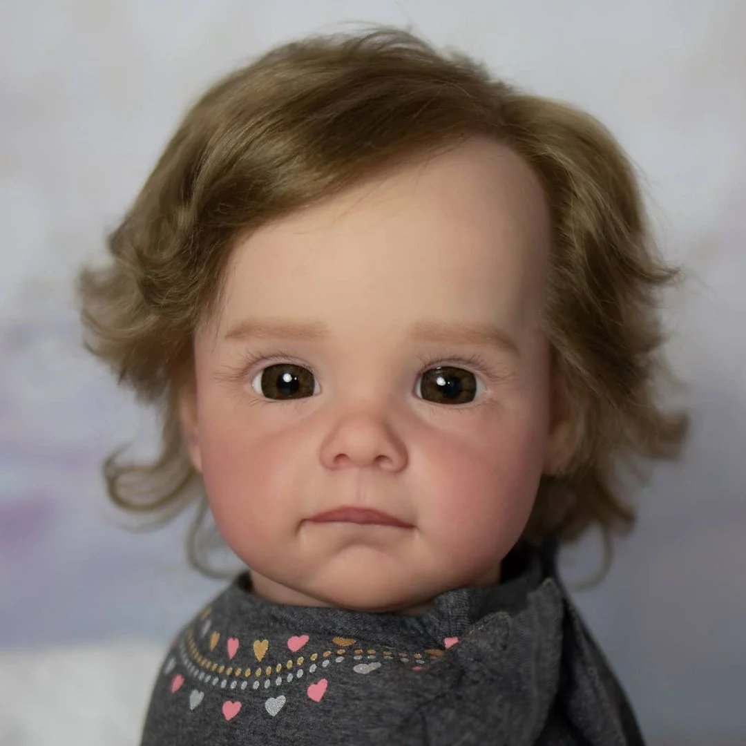 15" Real Looking Lifelike Cute Awake Reborn Girl Doll Mia with "Heartbeat" and Coos