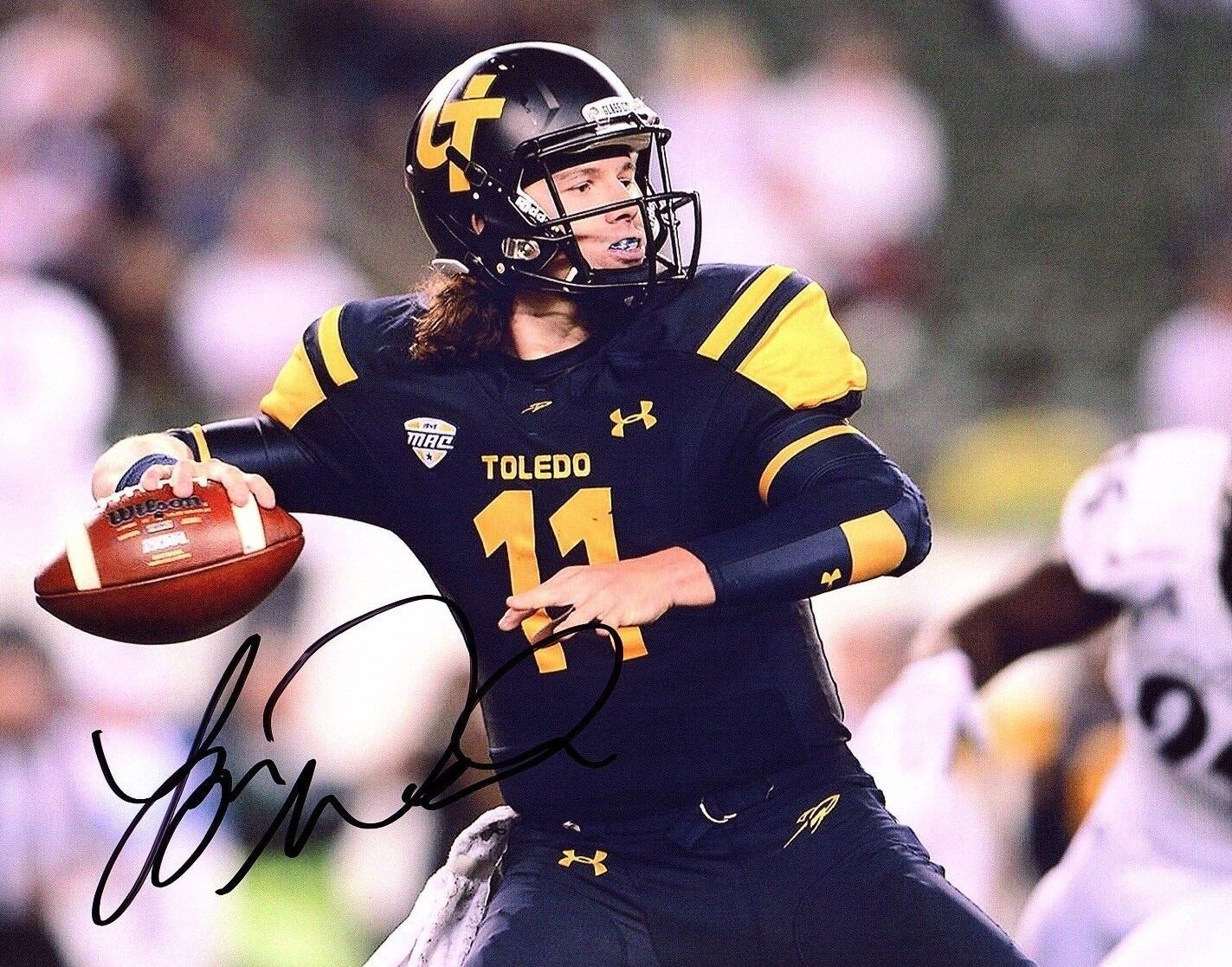 Logan Woodside Toledo Rockets signed autographed 8x10 football Photo Poster painting COA f