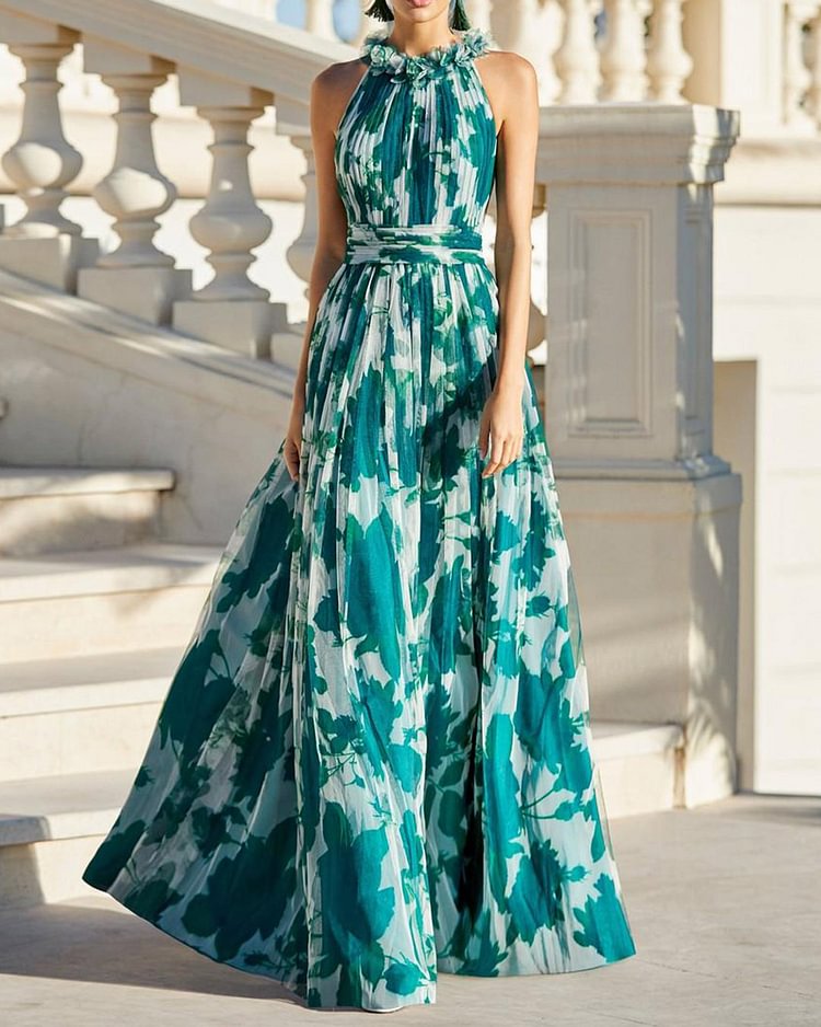 floral print maxi dress gown