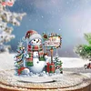 2D Flat Christmas Print DIY Diamond Painting Desktop Ornaments Kit Table Decor