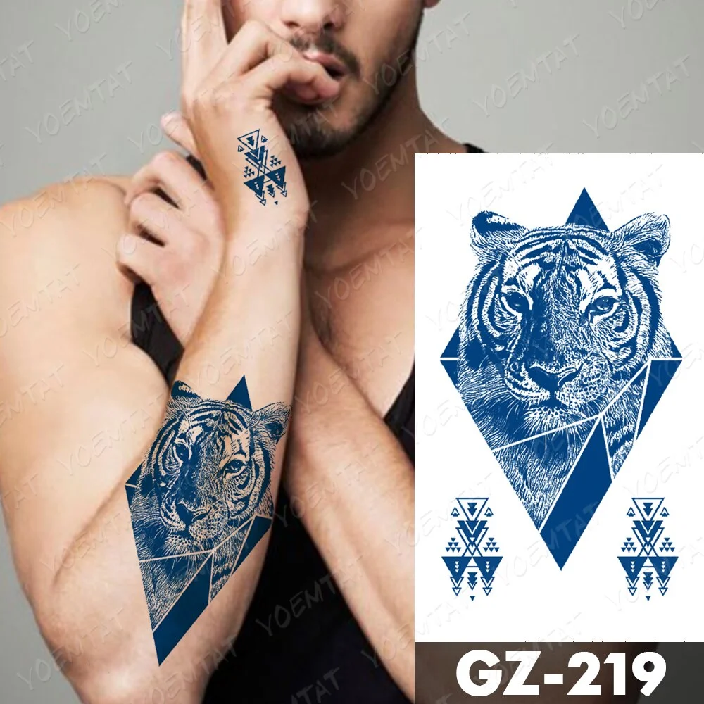 Sdrawing Juice Lasting Ink Waterproof Temporary Tattoo Sticker Genipin Herbal Tatoo Women Body Art Fake Tatto Snake Flower