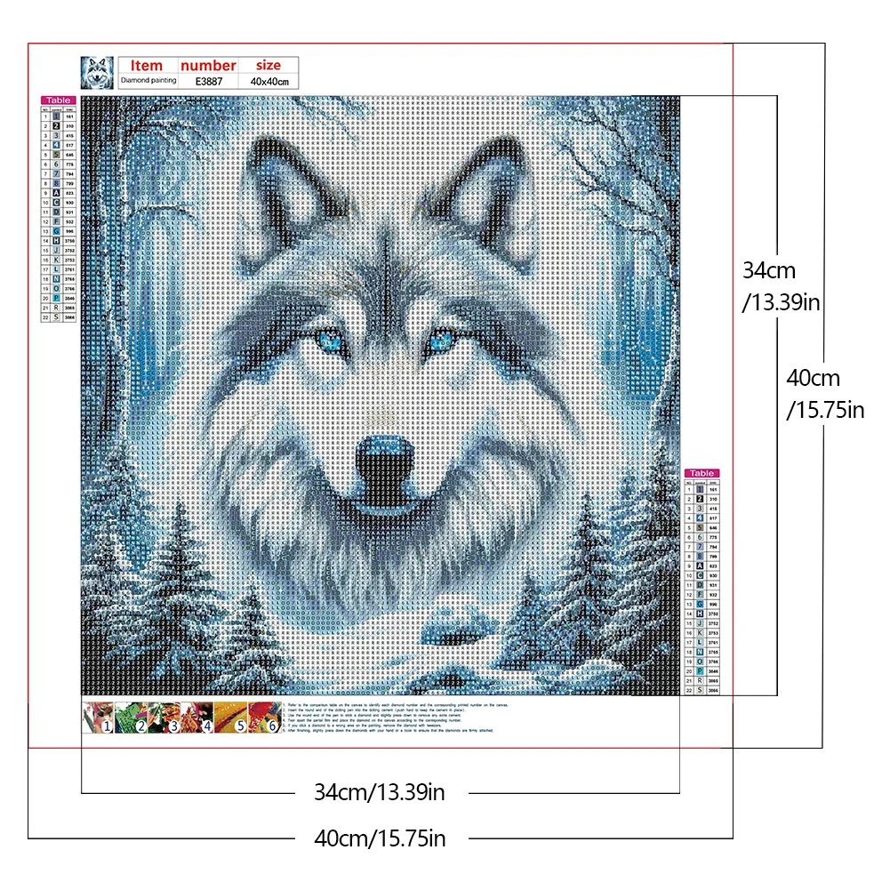Diamond Painting - Full Round Drill - Wolf(Canvas|40*40cm)