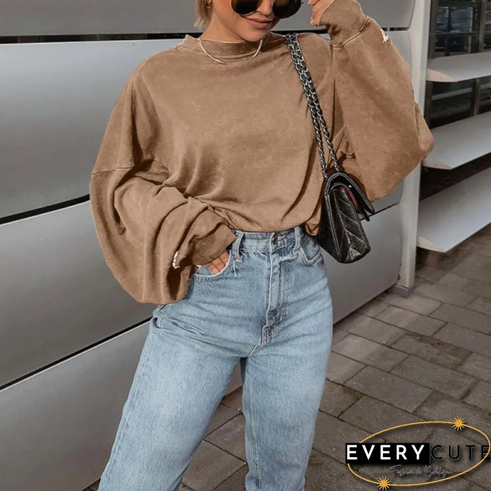 Modern Printed Color Long Sleeve Sweatshirt