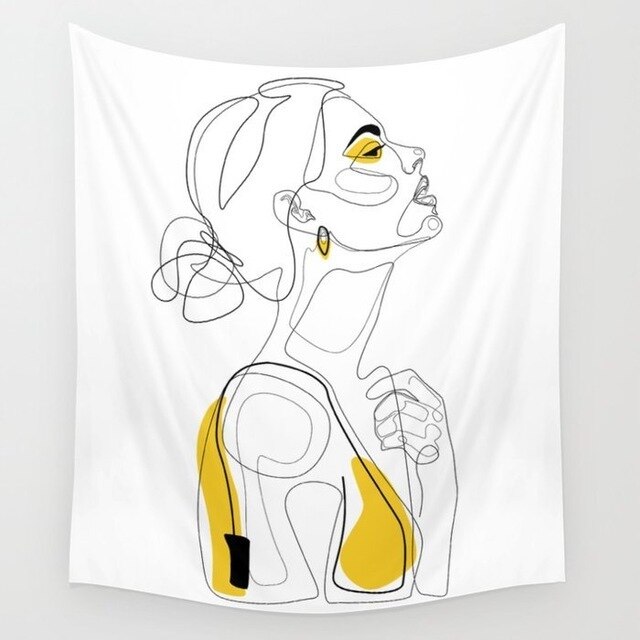 

Wall Tapestry - Woman Flower-150*130cm, 501 Original