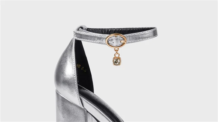 150mm Women's Sexy High Heels Platforms Pumps Square Toe Chunky Block Heels Rhinestone Party Shoes-MERUMOTE