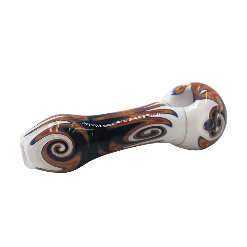 Hand Made High Quality Colored High Borosilicate Glass Hand Pipe 