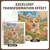 Diamond Painting -5D Full Round Drill Pembroke Welsh Corgi Puppy(40x40cm)