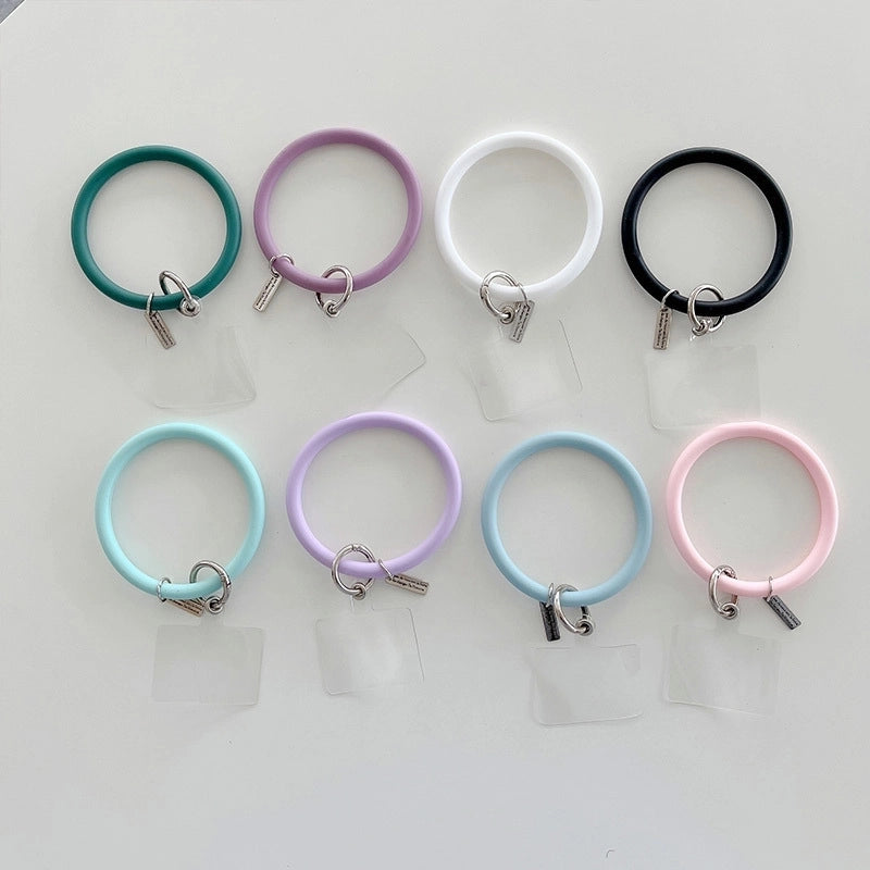Round Solid Color Injection Molding/Injection Minimalist Bracelet Phone Accessories
