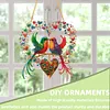 Diamond Painting Hanging Ornament Lovebirds Heart Wreath 9.45x9.45in