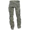 Men's Outdoor Vintage Washed Cotton Washed Multi-pocket Tactical Pants by Inlyline