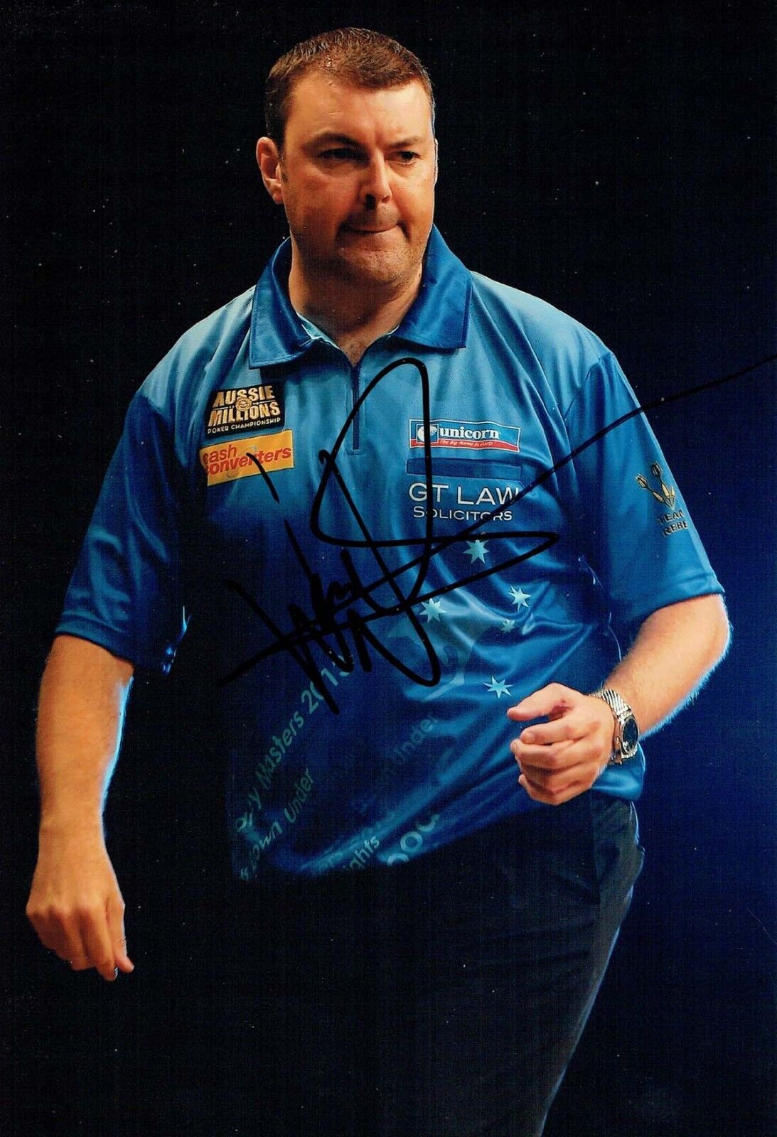 Wes NEWTON SIGNED Autograph World Darts Player 12x8 Photo Poster painting 3 AFTAL COA