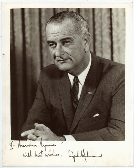 LYNDON B JOHNSON Signed Photo Poster paintinggraph - former US President (36th) - preprint