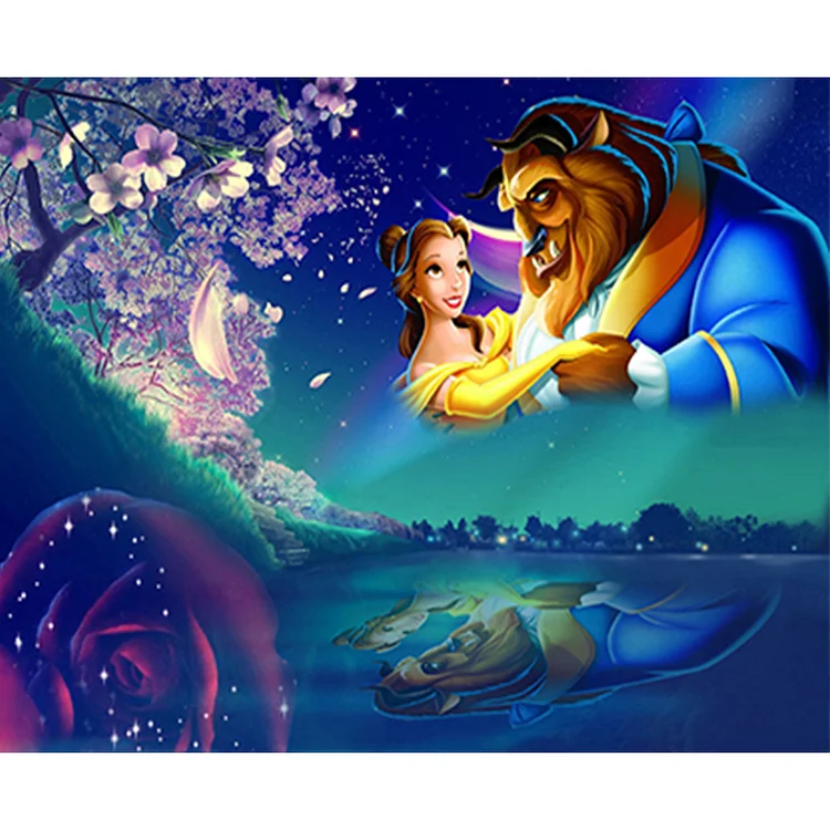 Disney Beauty And The Beast - Full Round 30*40CM