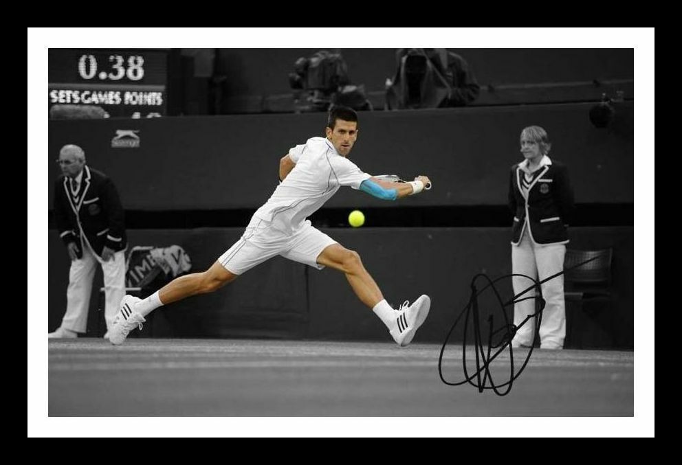 Novak Djokovic Autograph Signed & Framed Photo Poster painting