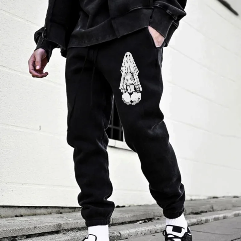 Hide In My Crotch Print Casual Men's Sweatpants