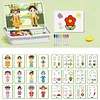 👧👦Puzzles magn&eacute;tiques Jeu de voyage pour habiller les visages Jouet &eacute;ducatif double face pour enfants d'&acirc;ge pr&eacute;scolaire🧠