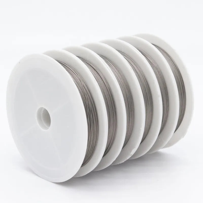 1 Piece 0.25mm 0.3mm 0.45mm 304 Stainless Steel Solid Color Polished Steel Wire