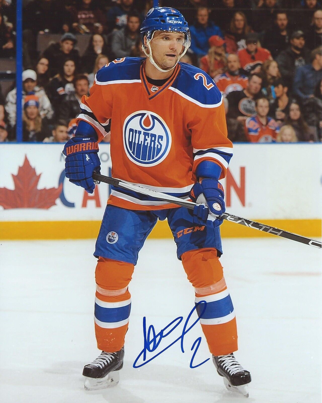 Andrej Sekera Signed 8x10 Photo Poster painting Edmonton Oilers Autographed COA B