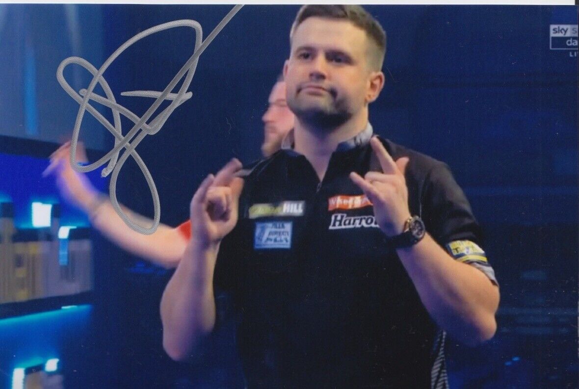 LUKE WOODHOUSE HAND SIGNED 6X4 Photo Poster painting - DARTS AUTOGRAPH - WOODY 1.