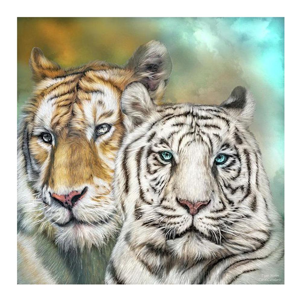 

Double Tigers - Round Drill Diamond Painting - 30*30CM, 501 Original