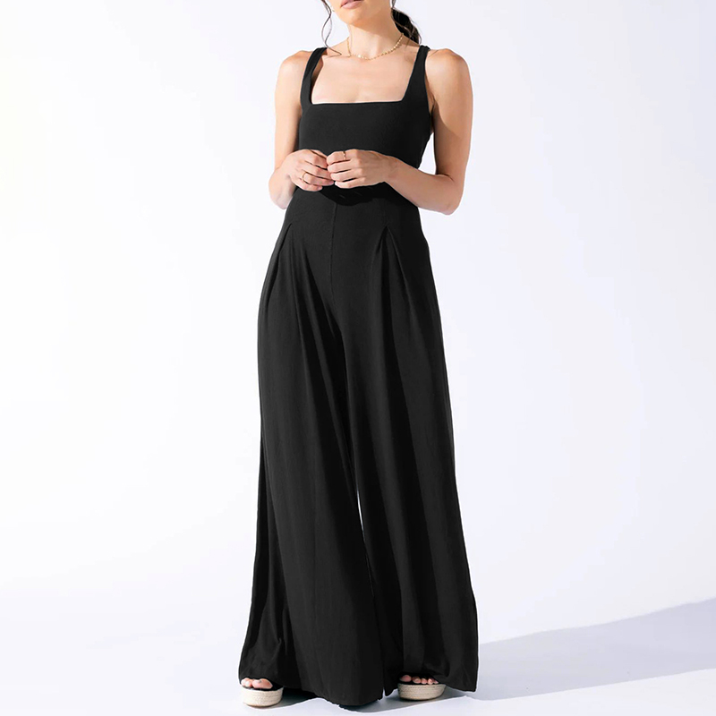 High-waist Wide-leg Jumpsuit
