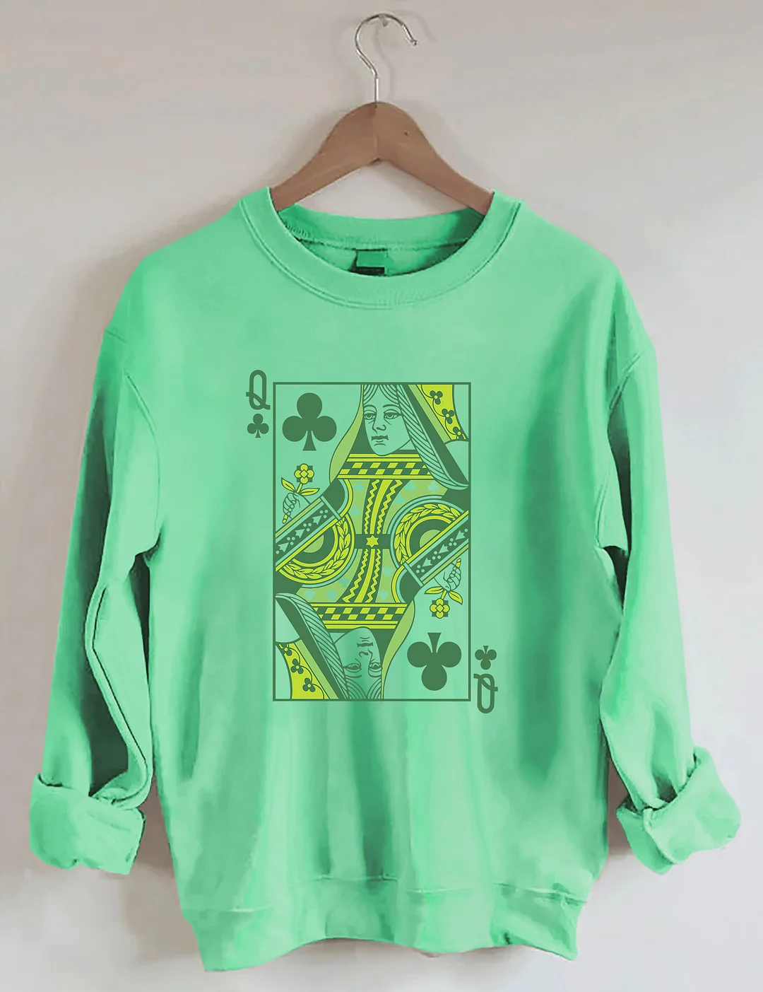 Queen Of Clubs St. Patrick's Day Sweatshirt 