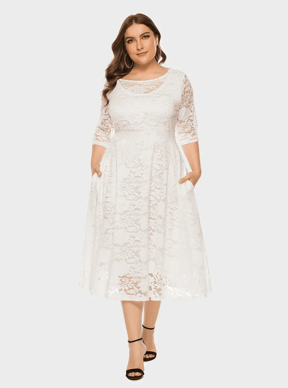  thdmladies Plus Size Lace Dress thedmladies