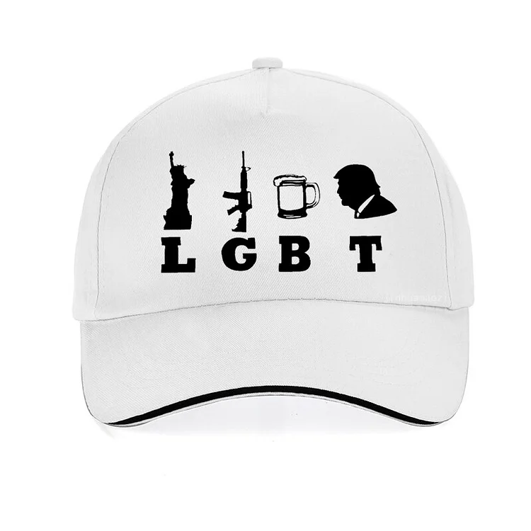 Lgbt Liberty Guns Beer Donald Trump baseball cap Political 2023Unisex hip hop caps Funny Brandsnapback hat gorras