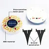 Outdoor LED Solar Lights Waterproof Mini Flat Solar Disc Light with Sturdy Ground Stakes Mosaic Landscape Lightning for Garden Walkway Driveway