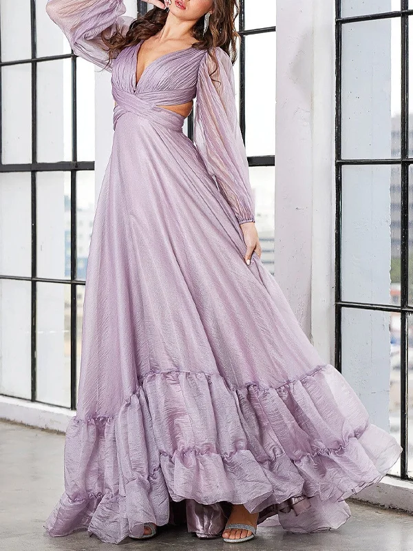 Long Sleeve Cutout Maxi Dress