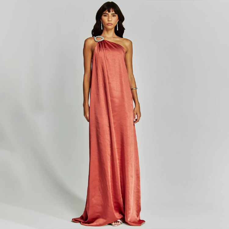 One Shoulder Maxi Dress