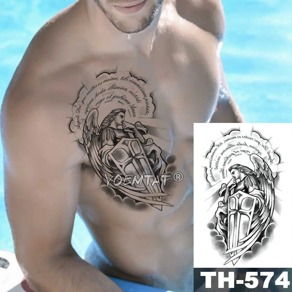 Hero Gladiator Warrior Waterproof Temporary Tattoo Sticker Spartan Tatto Crusader Knights Body Art Arm Fake Tatoo Men Women
