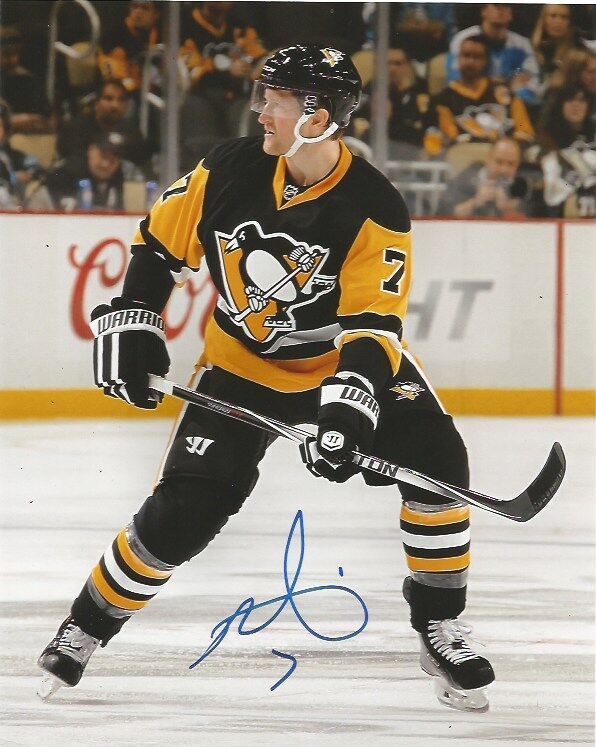 Pittsburgh Penguins Paul Martin Signed Autographed 8x10 NHL Photo Poster painting COA D