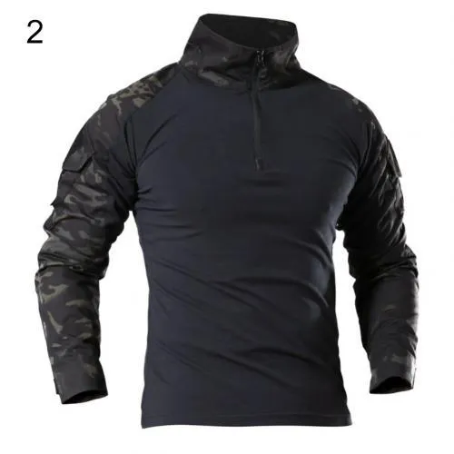 Men Combat Shirt Top Uniform Airsoft Camouflage Combat-Proven Shirts Rapid Assault Sleeve Shirt Battle Strike футболка мужская