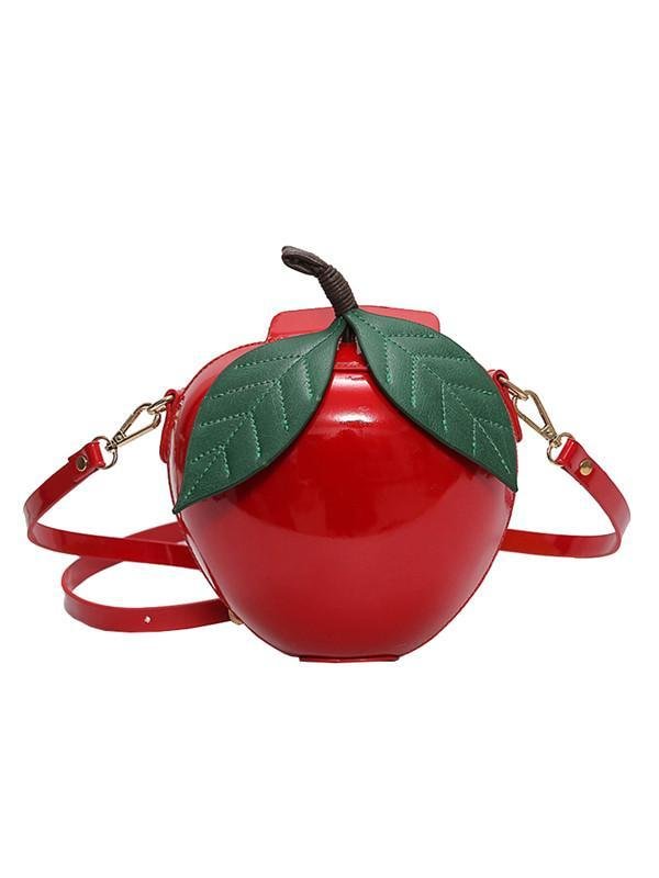 Red/ Green Apple Crossbody Bag - Modakawa Modakawa