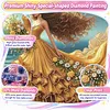 Seaside Golden Gown Lady Special Shaped 5D DIY Partial Drill Diamond Painting Kits 30x30cm Diamond Art Kit for Adults Home Decor