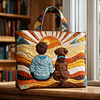 Stylish and interesting quilted tote bag