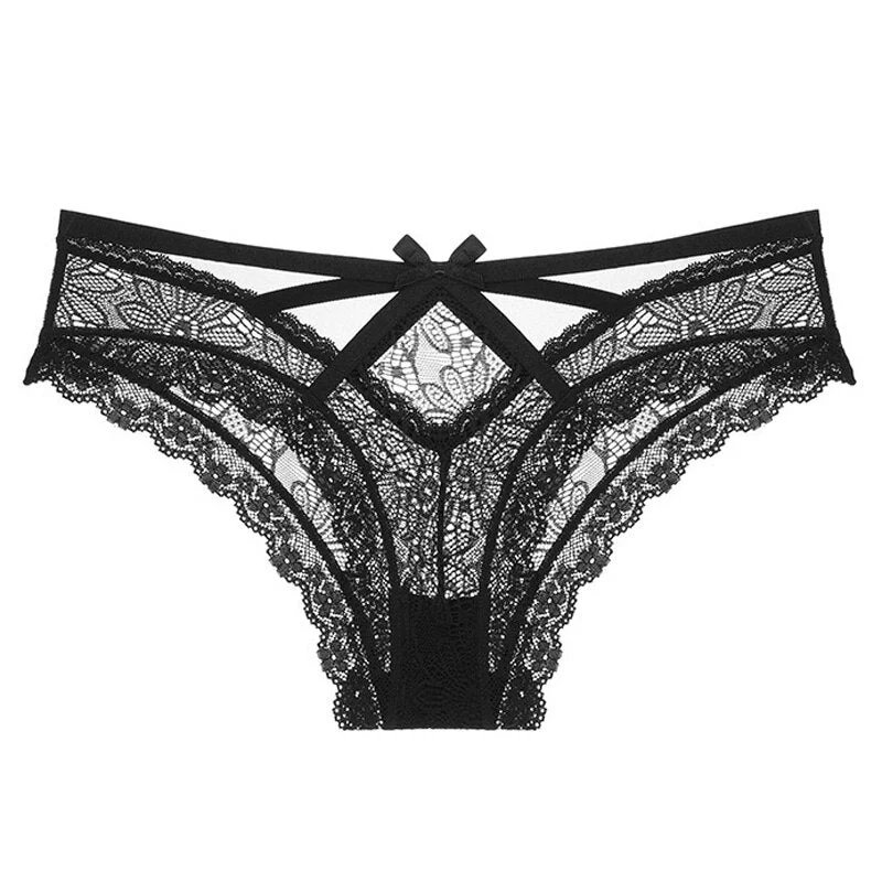 TERMEZY Sexy Transparent Panties Women Lace Low-waist Briefs Hollow Out Underwear FemaleSeamless Intimates G-string Lingerie
