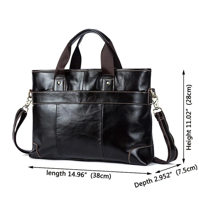 Classic Clean Silhouette Op Grab Handle 14 Inches Padded Compartment Laptop Bag